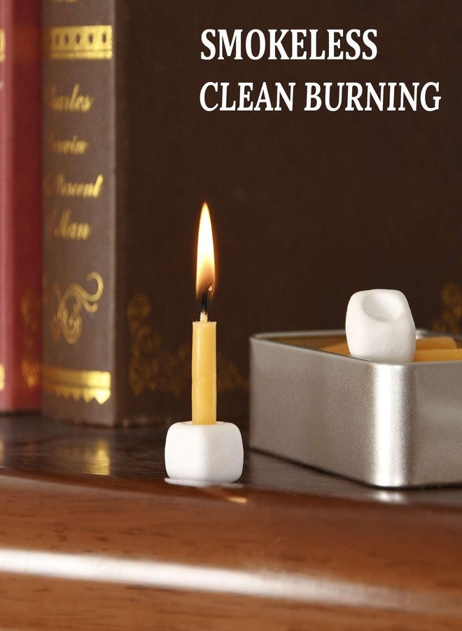 ENCANLIGHT Meditation Beeswax Candles 40Pcs, 20 Minute Mini Candles Set, 2.6 Inch Small Bees Wax Taper Candles - Smokeless, Dripless and Non-Toxic for Home, Women Gifts, Yoga - Image 4